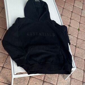 Essentials Black Hoodie for Women